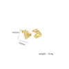 Wholesale PVD Coated 18K Gold Plated Water Droplets Heart Shape Stainless Steel Casual Sweet Waterproof Non Tarnish Ear Studs