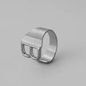 Silver B Open Ring J382-28 / Adjustable Opening
