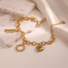 Wholesale PVD Coated 18K Gold Plated Geometric 304 Stainless Steel Simple Style Commute Waterproof Non Tarnish 304 Stainless Steel Bracelets