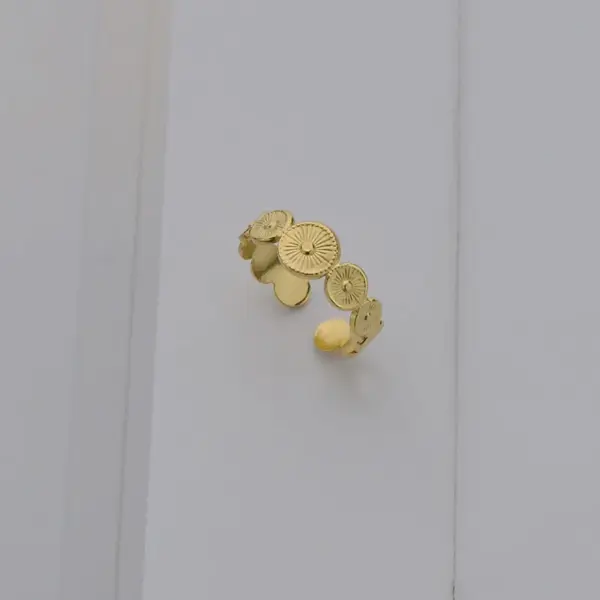 Wholesale PVD Coated Real Gold Plated 14K Gold Geometric 304 Stainless Steel Waterproof Non Tarnish