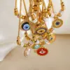 Wholesale 304 Stainless Steel Heart Shape PVD Coated Zircon 18K Gold Plated Real Gold Plated Tropical Waterproof Non Tarnish Plating Rope Chain Bracelets