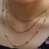 Wholesale Ion Plating (IP) Geometric 304 Stainless Steel Hip-Hop Streetwear Waterproof Non Tarnish 304 Stainless Steel Three Layer Necklace