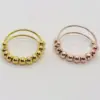 Retro Round Stainless Steel Copper Rings 1 Piece