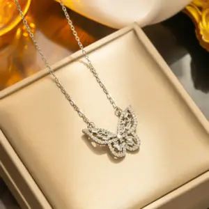 533 Silver Butterfly Necklace