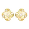 Wholesale 304 Stainless Steel Geometric Electroplated 18K Real Gold Plated Casual Elegant Simple Style Waterproof Non Tarnish Plating Earrings
