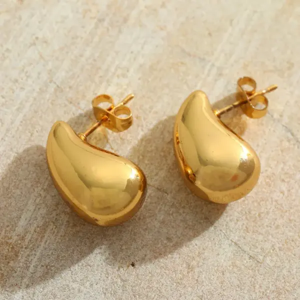 Ion Plating (IP) Real Gold Plated 18K Gold Irregular Geometric 304 Stainless Steel Cute Simple Style Classic Style Waterproof Non Tarnish Ear Studs
