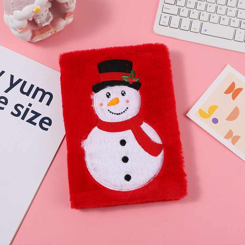 Wholesale Christmas Cartoon Stued Snowman Notebook Ledger Notepad
