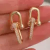 2 Pieces Vintage Style Simple Style Solid Color Plating Inlay Copper Zircon 18K Gold Plated Hoop Earrings