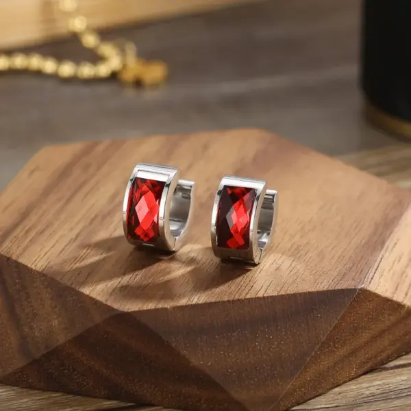 Wholesale PVD Coated 18K Gold Plated U Shape Titanium Steel Simple Style Waterproof Non Tarnish Earrings