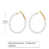 Wholesale PVD Coated Geometric 303 Stainless Steel Simple Style Waterproof Non Tarnish 304 Stainless Steel Hoop Earrings