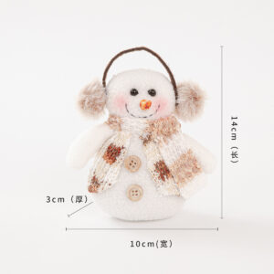Knitted European-style small hanging snowman