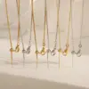Wholesale Jewelry Basic Commute Solid Color 304 Stainless Steel 18K Gold Plated Necklace