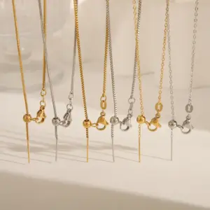 Wholesale Jewelry Basic Commute Solid Color 304 Stainless Steel 18K Gold Plated Necklace