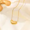 Heart Shape Titanium Steel Sweet IG Style Layered Necklaces Pendant Necklace