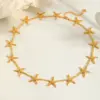Wholesale Jewelry Casual Beach Simple Style Geometric 304 Stainless Steel 18K Gold Plated Plating Cable Chain Bracelets Necklace