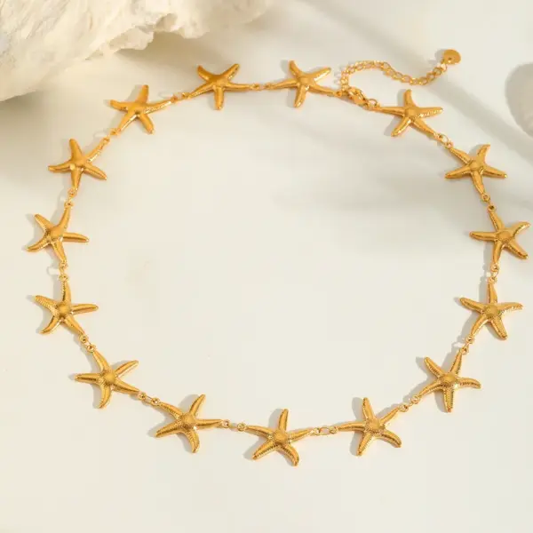 Wholesale Jewelry Casual Beach Simple Style Geometric 304 Stainless Steel 18K Gold Plated Plating Cable Chain Bracelets Necklace