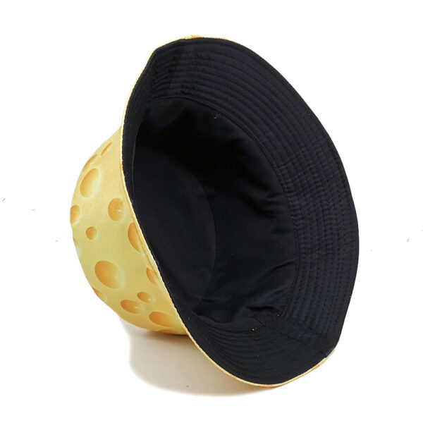 Wholesale Creative Spring New Cheese Pattern Double-sided Hat Sun Hat Sunscreen Sunshade Fisherman Hat Outdoor Fashion Basin Hat