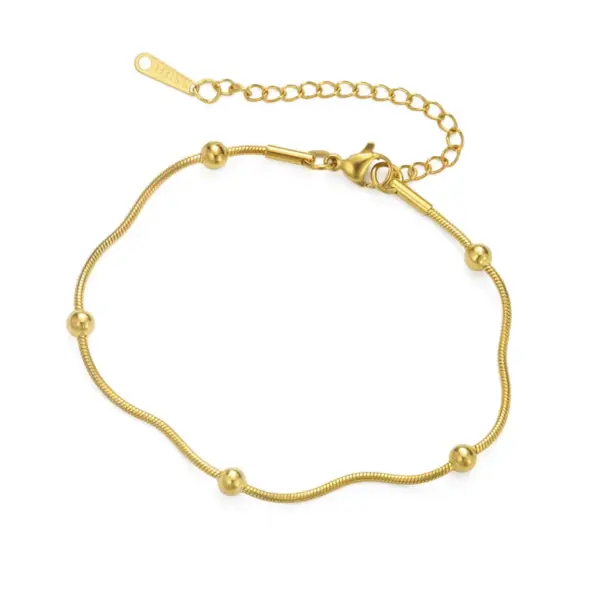 Wholesale Gold Stainless Steel Cuban Chain Bracelet For Women Fashion Simple Jewelry Gift Twisted Slim Geometric Pattern Unisex Style