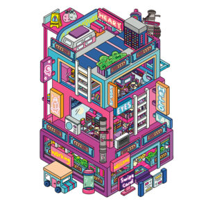 Senyou-landscaping stickers (large edition 4.0)-cyberpunk