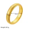 Wholesale 304 Stainless Steel Solid Color PVD Coated 18K Real Gold Plated Simple Style Waterproof Non Tarnish Bangle