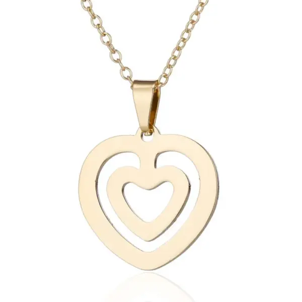 PVD Coated 18K Gold Real Gold Plated nut Tree Heart Shape 201 Stainless Steel Fashion Waterproof Non Tarnish Jewelry Set