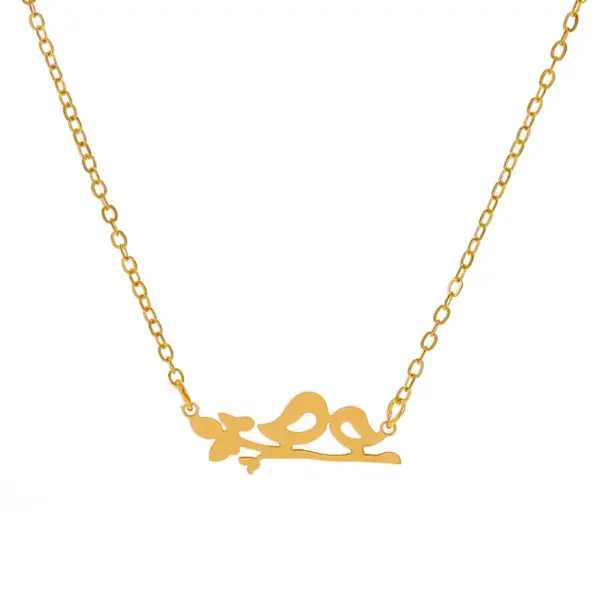 Wholesale PVD Coated Gold Plated Stainless Steel Fashion Waterproof Non Tarnish 304 Stainless Steel Necklace