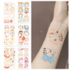 Wholesale 10 new dopamine color zodiac new year new year tattoo stickers decorative arm cheek water transfer stickers