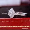 Wholesale Fashion Geometric Exquisite Zircon Round Diamond Engagement Copper Ring