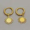 PVD Coated 18K Gold Real Gold Plated Star 304 Stainless Steel Fashion Waterproof Non Tarnish Surgical Steel Earrings