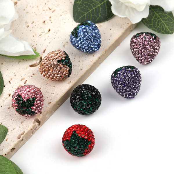 Wholesale Heavy Industry Strawberry Clay Diamond Ball DIY Beads