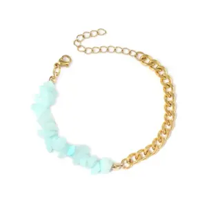 Green-Blue Gravel / Gold