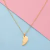 304 Stainless Steel Heart Shape PVD Coated 18K Real Gold Plated Simple Style Waterproof Non Tarnish Necklace