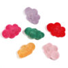 Wholesale Flocking Color Cloud Beads Acrylic Cotton Cloud Vertical Hole Beads DIY Mobile Phone Chain Keychain Accessories