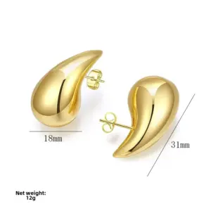 Hollow Water Drop-Gold / 18K