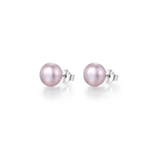 5mm Purple Pearl / 925 Silver