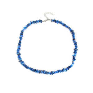 Royal blue irregular gravel necklace
