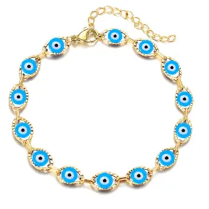 Light Blue Bracelet with Gold Background