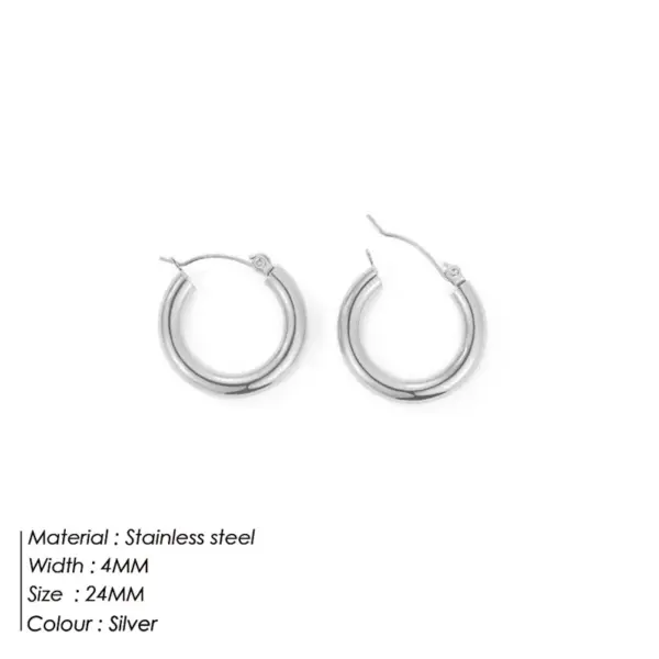 Vacuum Plating Real Gold Plated Geometric 304 Stainless Steel Fashion Waterproof Non Tarnish Earrings