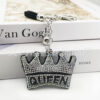 oly-c8b49dcbb1ef518594249b8e9c02063a Wholesale 4pcs Diamond-encrusted Crown QUEEEN Keychain