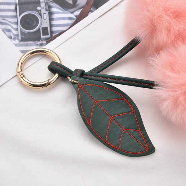 Wholesale fruit Cherry fur ball keychain imitation Rex rabbit fur bag pendant small jewelry