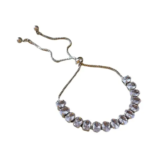 Wholesale Modern Style Geometric Copper Inlay Zircon Bracelets