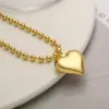 Wholesale Simple Style Commute Heart Shape Copper Plating 18k Gold Plated Pendant Necklace