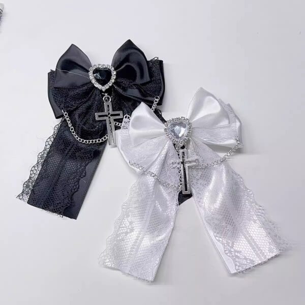 Wholesale Multi-Color Bow Bud Chain Cross Hair Clip Hair Accessories