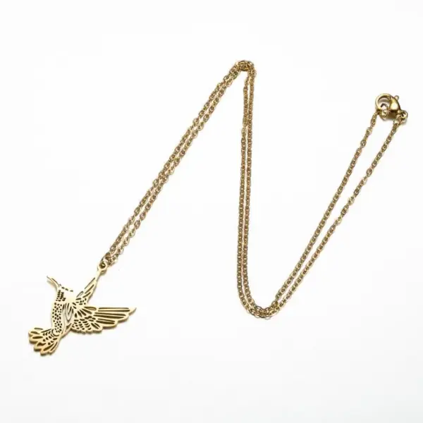 Wholesale Jewelry Fashion Eagle 201 Stainless Steel 18K Gold Plated Plating Stainless Steel Necklaces