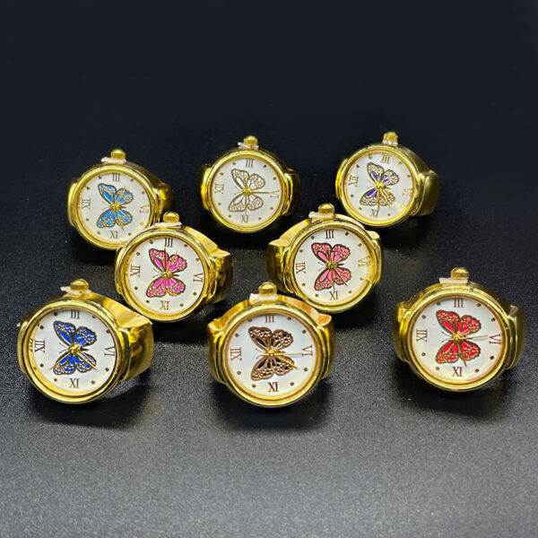 Wholesale [Ring watch] manufacturers selling mini jewelry trend men and women couple explosion quartz ring watch foreign trade