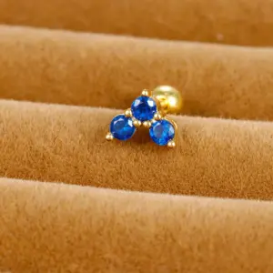 4 Gold Blue Diamond 1 Piece