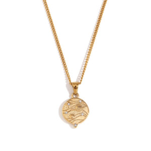Side chain round sticky diamond tarot card-gold-universe