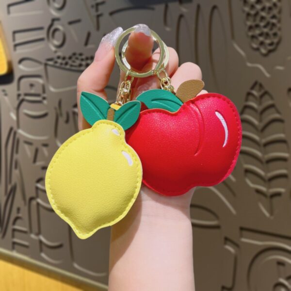 Wholesale Multicolor apple keychain charm
