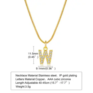 Gold / Letter W