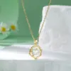 Wholesale Water Plating Vacuum Plating Real Gold Plated 18K Gold Heart Shape Flower Bow Knot 304 Stainless Steel Titanium Steel Elegant Artistic Waterproof Non Tarnish 201 Stainless Steel Pendant Necklace